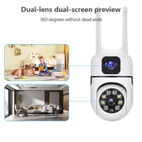 Tuya Smart Binokular Kabellose Überwachung WLAN Innenbereich CMOS Hochauflösende Nachtsicht Sprachintercom Bewegungserkennung