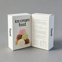 Boîtes d'emballage pour glaces et sucettes glacées imprimées numériquement, prix d'usine, personnalisables, faible MOQ, boîte pliante en carton ivoire