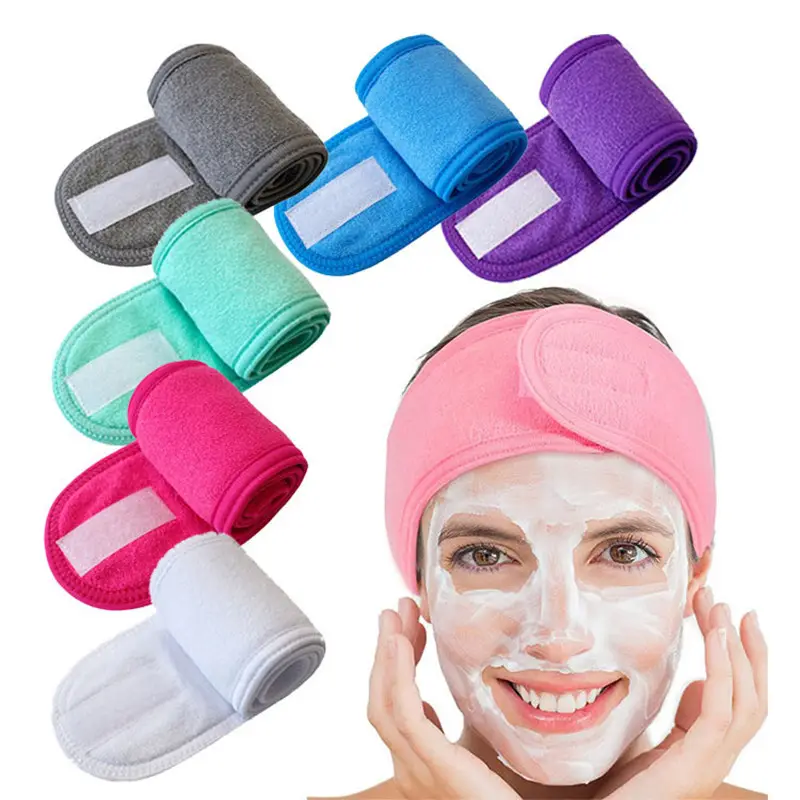 Wholesale Soft Headwear Adjustable Girls Hair Accessories Wash Face Make Up Headbands For Women
