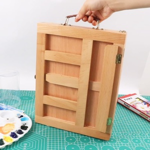 FOSKA Boîte de rangement multifonctionnelle en bois de hêtre massif avec 1 tiroir pour les étudiants en art et les débutants - Product Image 4