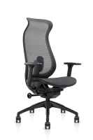 Chaise de bureau ergonomique moderne en maille pivotante avec coulisse et support lombaire