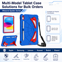 Étui robuste et résistant pour iPad 10e et 11e génération avec support double pliable, bandoulière, design de dessin animé pour enfants, OEM ODM
