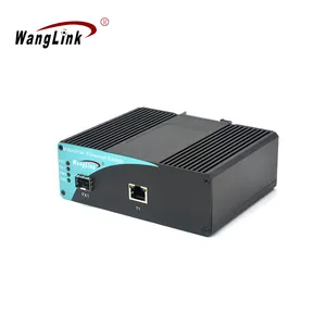 Wanglink Industrial Switch 1*10/100/1000Mbps Rj45 with 1 Gigabit SC Interface Optical Module Media Converter