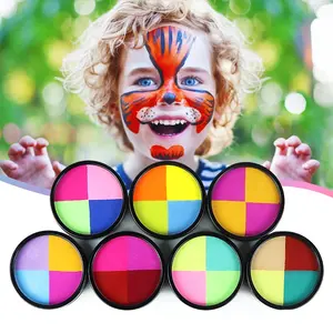 Water Based Effect Body Art Makeup 4 Colors Face Body Painting Palette For Professional Body Face Paint