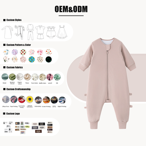 Sac de couchage Hongbo à fermeture éclair bidirectionnelle, pour bébé, uni, à manches longues, couverture portable pour enfants, 1.0 <span class=keywords><strong>TOG</strong></span>, coton biologique, sacs de couchage pour bébés et enfants - Product Image 4