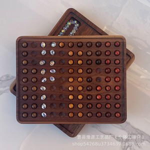 Plateau de présentation de bijoux en bois massif, noyer noir d'Amérique du Nord, 5 porte-gobelets pour le rangement et la présentation de bracelets et de perles - Product Image 4