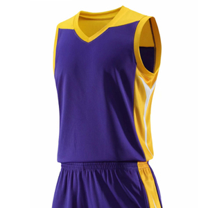 ชุดบาสเก็ตบอลมืออาชีพ ระบายอากาศได้ดี ซับเหงื่อ ผลิตจากโพลีเอสเตอร์ 100%  รับสกรีนชื่อทีม โลโก้ และหมายเลขตามสั่ง - Product Image 4