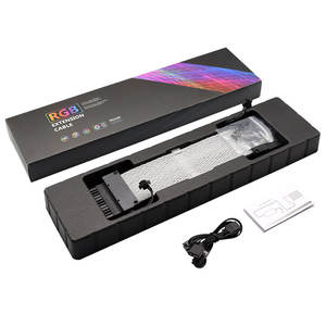 Cable de sincronización de <span class=keywords><strong>24</strong></span> pines <span class=keywords><strong>ATX</strong></span> <span class=keywords><strong>RGB</strong></span>, Kit de Cable de extensión decorativo ARGB, 5V, 3 pines, cabeza única síncrona - Product Image 2