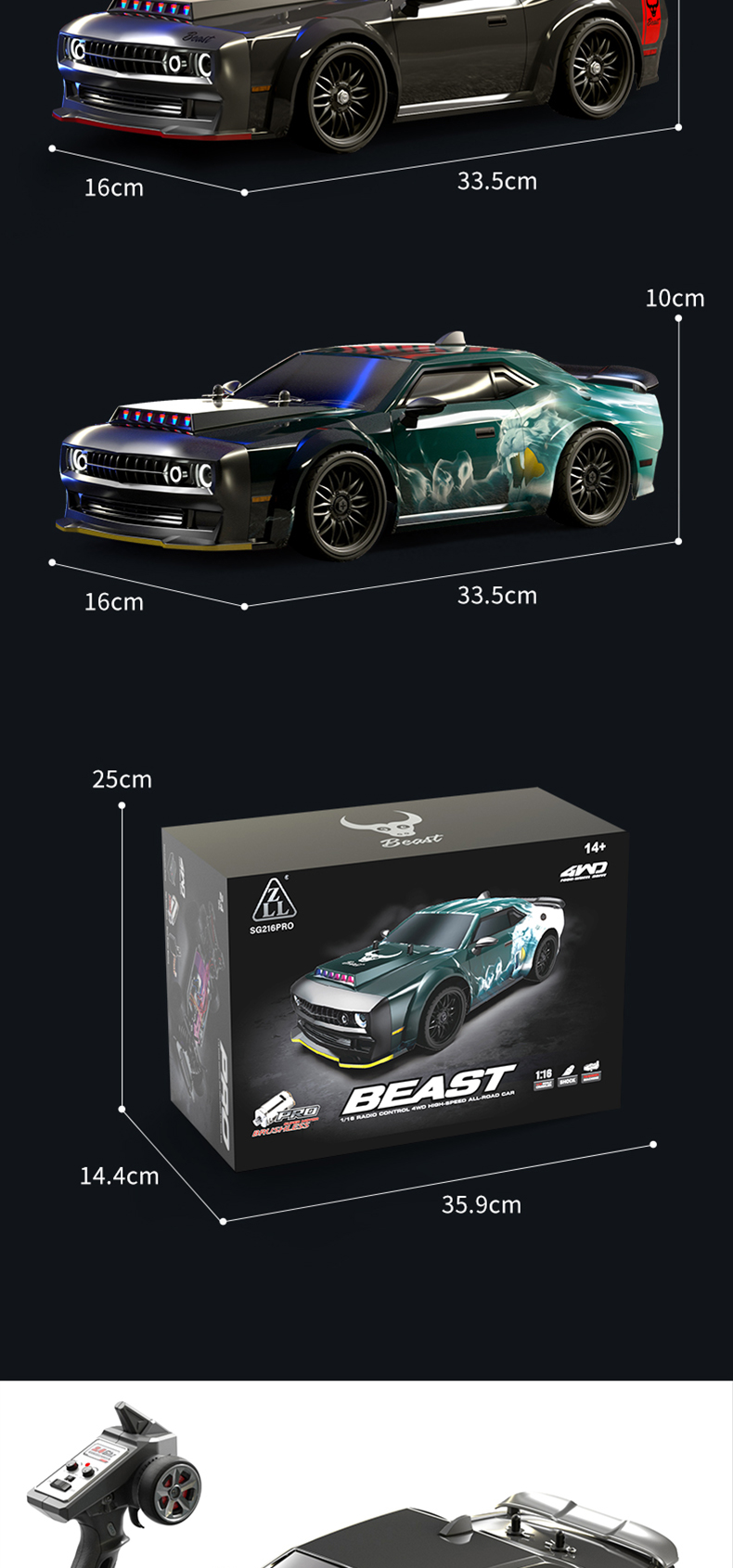 ZLL SG216 PRO RC Drift Car - Fun & Fast 2.4ghz Vehicle