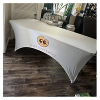 Tissu ajusté et serré en Spandex bon marché de promotion pour la couverture de Table extensible de Table Rectangle pour la nappe de Banquet de mariage de fête