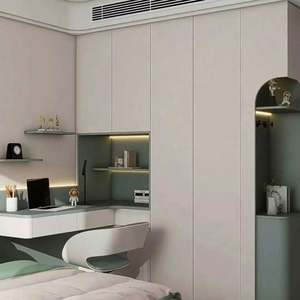 Armario de Madera MDF de Color Claro Personalizado con Puerta Batiente, Duradero para Familias, Hoteles, Proveedor Profesional de Muebles para Dormitorio - Product Image 2