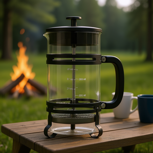 Cafetera de prensa francesa de 34 onzas, vidrio de borosilicato, filtro de acero inoxidable, gran capacidad para uso doméstico y de camping - Product Image 2