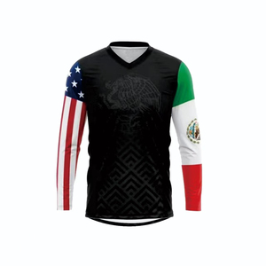 Mexique États-Unis populaire haute qualité moto moto motard <span class=keywords><strong>maillot</strong></span> <span class=keywords><strong>vtt</strong></span> MX BMX <span class=keywords><strong>descente</strong></span> Motocross t-shirt Moto équitation <span class=keywords><strong>maillot</strong></span> - Product Image 2