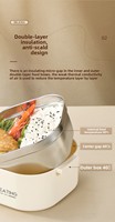Edelstahl Bento-Box Mikrowellengeeignet Tragbare Auslaufsichere Lunchbox mit Griff für Büro und Studenten Essensbehälter