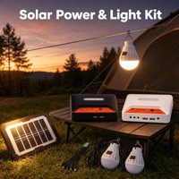 Petits kits d'éclairage solaire portables en promotion pour batteries rechargeables de haute qualité avec panneau solaire, directement de l'usine