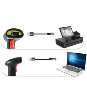 China Wired Handheld USB CMOS QR code 2D Barcode Scanner Leitor suporte móvel pagamento computador tela scanner