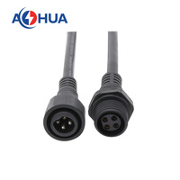 4PIN étanche plastique rond PVC femelle panneau monté M19 4Pin Led connecteur IP65 personnalisé fils terminaux extrémité de câble