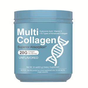 Colágeno Múltiple de Alta Calidad de Marca Privada para Hombres y Mujeres, Sin Azúcar, Absorción Superior, Apoya la Masa Muscular Magra y la Fuerza, 623 g, OEM - Product Image 1