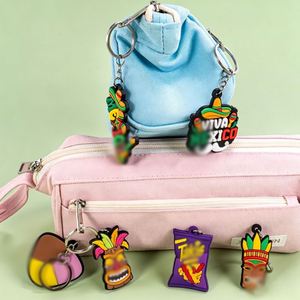 Mexican Style PVC Cartoon Keychain,Colorful Bag Decor Charm Pendant <b>Key</b> <b>Ring</b> for Women,Creative Souvenir Gift Mexico Theme - Product Image 3