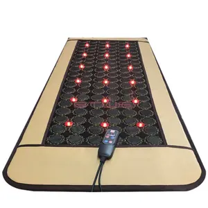 Jade Stone Massage Mattress Thermal Sauna Bed Heating Mat with Far Infrared Ray Photon Led Light