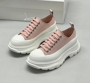 Chaussures en toile rose à plateforme Mc pour jeunes femmes, avec semelle épaisse, talon compensé élégant, polyvalentes pour les occasions décontractées et le bureau - Product Image 2