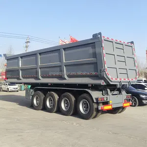 Nhiệm vụ nặng nề máy kéo thủy lực cuối phía trước bán Trailer 3 trục 45 tấn U-Hình dạng Dump tipper xe tải rơ moóc bãi