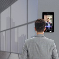 Terminal de sistema de asistencia de reconocimiento facial con código QR NFC Android inteligente de 13,3 \ "con visión nocturna y reinicio Soporte OEM personalizado