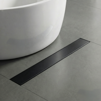 Desagüe de Piso Lineal 2 en 1 de Acero Inoxidable Rectangular Comercial con Inserto para Azulejos para Baño y Cocina, Desagüe de Piso Invisible