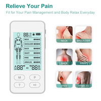 Stimulateur musculaire TENS à double canal, 24 modes, masseur à impulsions, contrôle de la minuterie, rechargeable par USB, matériau ABS+PC pour le cou et le dos