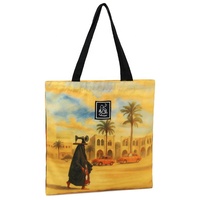 Sac fourre-tout personnalisé en toile de polyester et coton avec poignée d'épaule pour les courses, les sorties et l'usage quotidien