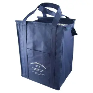 Non Woven Insulated Cooler Bag Thick Recyclable Bottom Insert