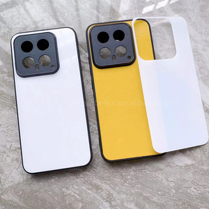 2D <span class=keywords><strong>TPU</strong></span> Glass thăng hoa điện thoại trường hợp trống trường hợp hỗ trợ sạc không dây cho Xiaomi 14 trống trường hợp vàng Sticker - Product Image 3