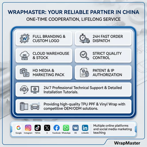 WRAPMASTER 1.52*17m <span class=keywords><strong>Film</strong></span> de protection pour voiture en vinyle PET mat chromé vert venin, accessoires extérieurs pour voiture, <span class=keywords><strong>film</strong></span> de protection pour voiture en vinyle - Product Image 6