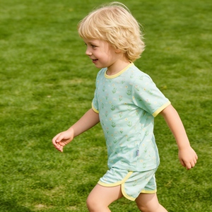 Pigiama in rete traspirante per <span class=keywords><strong>bambina</strong></span>, set pigiama a maniche corte per neonati, leggero, per le giornate estive calde - Product Image 2