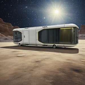 40英尺太阳能智能胶囊太空舱小房子太空舱，带拖车 - Product Image 5