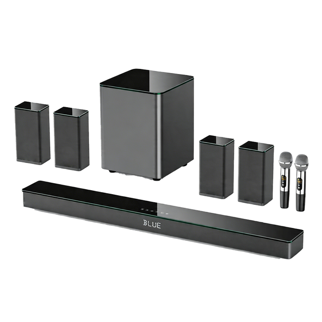 Fully Wireless Home Theater TV Speaker with Soundbar  Subwoofer  Sound Echo Wall Karaoke 2025 Home Theater System