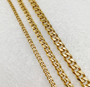 Bracelet chaîne gourmette cubaine en acier inoxydable doré PVD haute brillance anti-ternissement pour homme |   Bijoux de poignet unisexes durables et élégants - Product Image 4