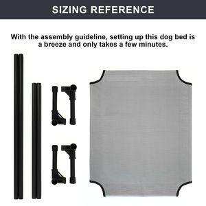 Cama para perros al aire libre con dosel, cama elevada para perros con dosel extraíble, cuna para mascotas elevada de refrigeración portátil exterior para perros - Product Image 2