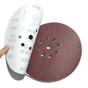 แผ่นกระดาษทรายแบบมีแผ่นรองหลัง ขนาด 225 มม. 9 นิ้ว 6 รู และ 8 รู สำหรับขัดผนัง ขัดเงา เฟอร์นิเจอร์ โลหะ - Product Image 4