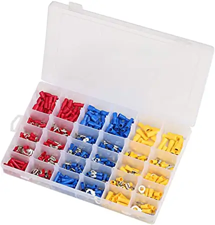 200PCS x Insulated Cable Lugs Terminal Wire Clamps Crimp Connectors Connector Crimp Connector Assortment Kit