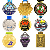 Médaille sportive personnalisée avec logo, couleur personnalisée, pour les événements de football, course à pied, natation et arts martiaux