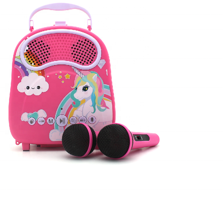 Детская пения караоке-машина Usb Tf Ktv мини портативный музыкальный инструмент игрушка беспроводной детский караоке-микрофон с 2 микрофонами