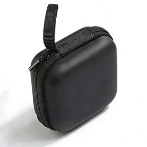 Multi-functional Portable <strong>EVA</strong> Storage Case Custom Logo Zipper <strong>Carrying</strong> <strong>Bag</strong> for Earbuds USB Cable Charger Power Bank Makeup Tools - Product Image 5