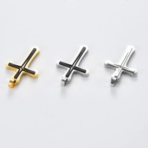 1 pièce Pendentif Croix de Jésus en Acier Inoxydable, Breloques Amulettes Religieuses pour Hommes et Femmes, Bijoux Hip Hop, Cadeaux DIY - Product Image 5