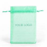 Petits sacs shopping en organza avec cordon de serrage, pochettes personnalisées imprimées pour bijoux, cadeaux et emballages de boutique