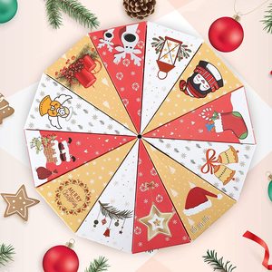 Nhà Máy 12 ngày kẹo in ấn lưu trữ hộp giấy giáng sinh lịch sô cô la bao bì lễ hội Hộp quà tặng với khoang - Product Image 3