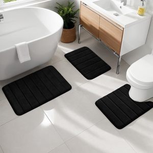 Super Absorbent Non-Slip Solid Eco-Friendly Bath Mat Soft Memory <b>Foam</b> Floor Shower Rug for Home Decor Bedroom and Bathroom - Product Image 4