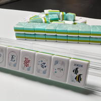 Juego de Mahjong Americano Automático Plegable de 160 Fichas, Acrílico en Capas, Patrón Impreso Personalizado, Fabricante OEM ODM, Juego de Mesa al por Mayor