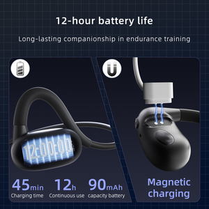 Écouteurs sportifs à tour de cou avec ANC, Bluetooth 6.0, étanches IPX7, autonomie de 15 heures, contrôle tactile, affichage numérique, Type-C - Product Image 5