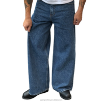 Fabricants de vêtements personnalisés Jeans Baggy Pantalon ample en jean Vintage Lavé Pantalon de survêtement à jambes larges Streetwear Jeans Hommes